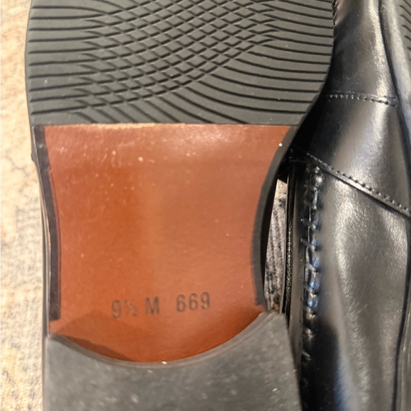 David Taylor Men’s Black Leather Tassel Loafers 9.5M main image 6